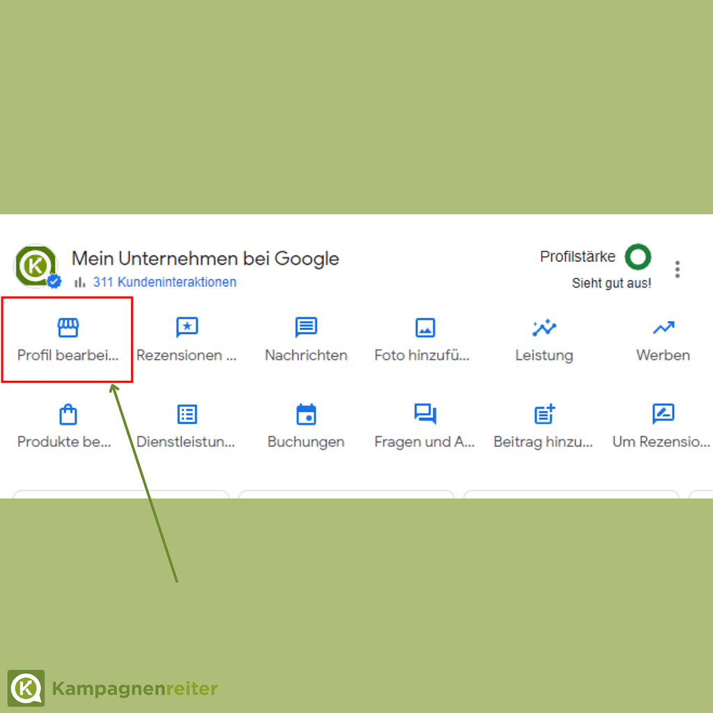 Social Media Links ins Google Business Profile integrieren - Schritt 1