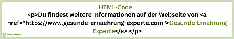 Bild zeigt Beispiel-HTML-Tag für externe Verlinkung, Ankertext steht im Vordergrund